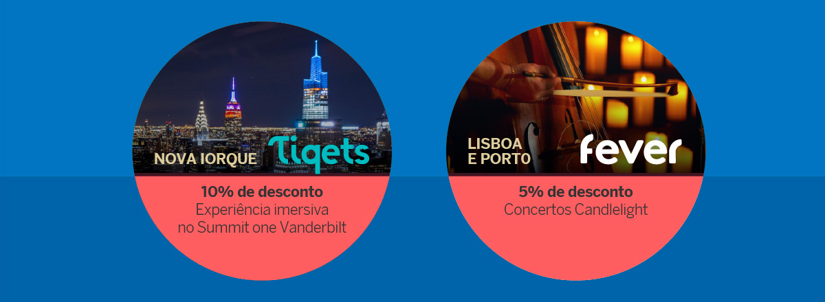 10% de desconto Experiência imersiva no Summit one Vanderbilt // 5% de desconto Concertos Candlelight