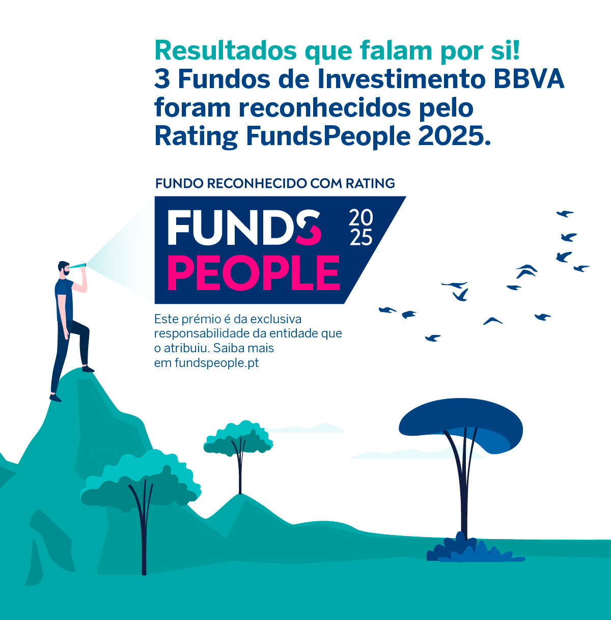 Resultados que falam por si! 3 Fundos de Investimento BBVA foram reconhecidos pelo Rating FundsPeople 2025.