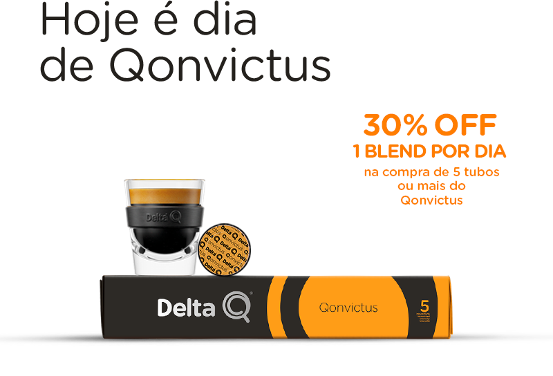 Hoje é dia de Qonvictus - 30% OFF 1 blend por Dia na compra de 5 tubos ou mais do Qonvictus
