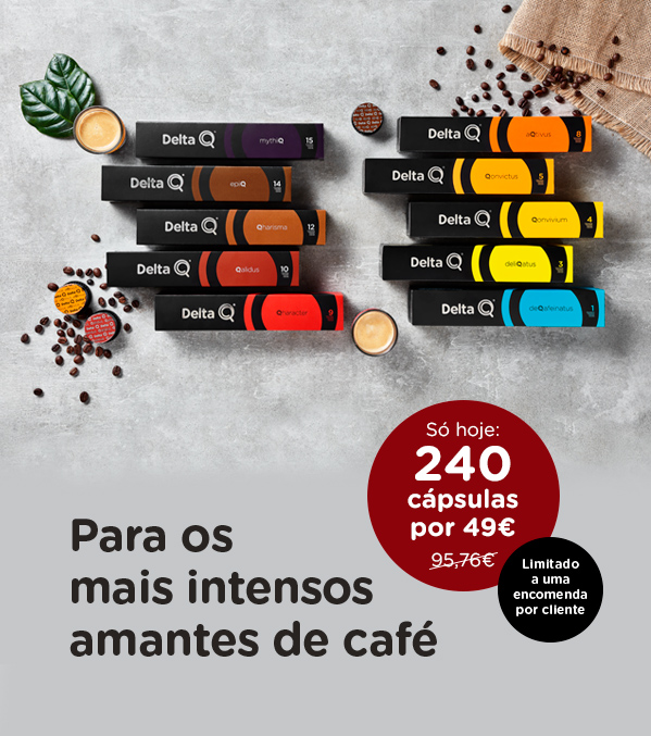 Para os mais intensos amantes de café // Só hoje: 240 cápsulas por 49€