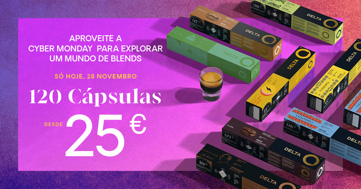 SÓ HOJE, 28 NOVEMBRO // 120 Cápsulas desde €29