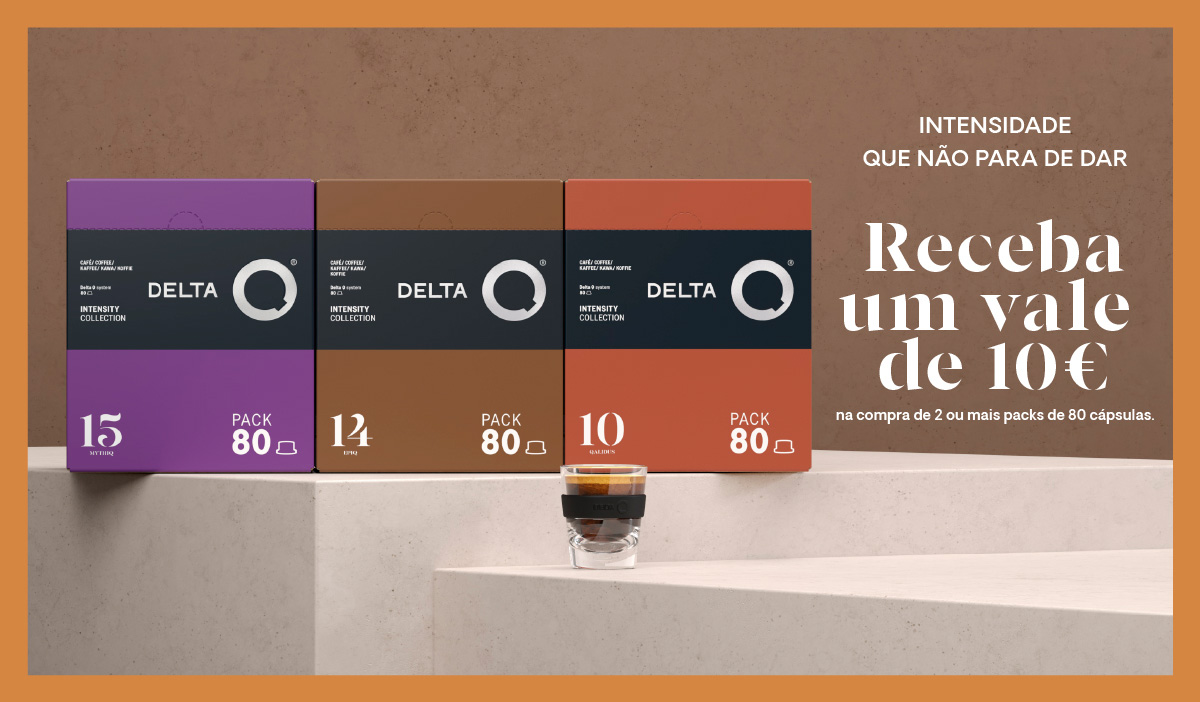 Intensidade que não para de dar. Receba um vale de 10€ na compra de 2 ou mais packs de 80 cápsulas.