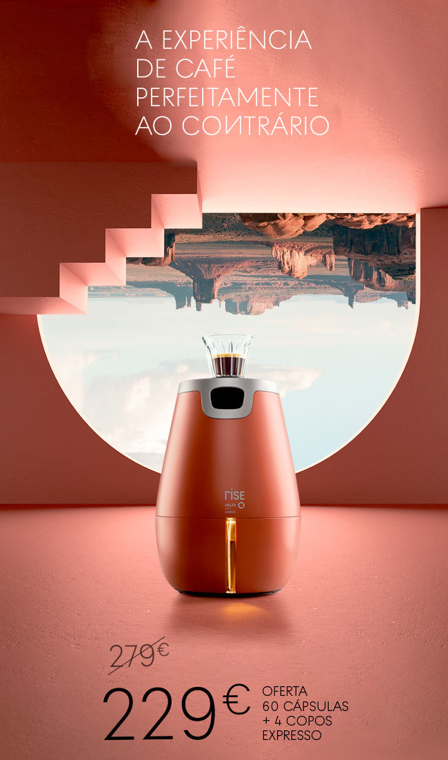 A experiência do café perfeitamente ao contrário. Oferta 60 Cápsulas + 4 Copos Expresso